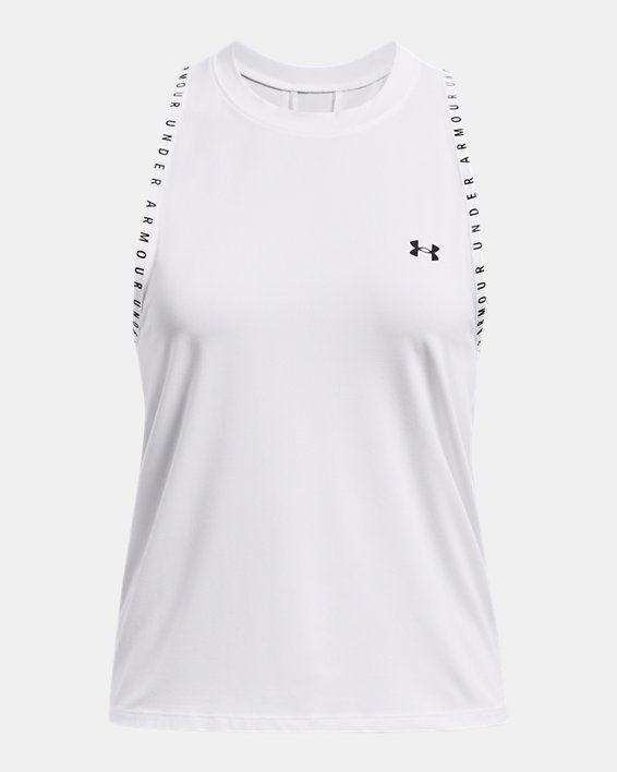 Camiseta sin mangas UA Knockout para mujer, White, pdpMainDesktop image number 4